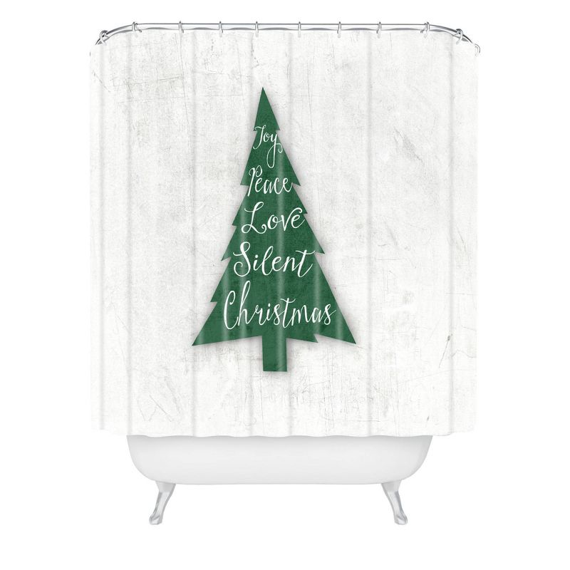 Monika Strigel Farmhouse Christmas Tree Christmas Shower Curtain Green - Deny Designs, 1 of 5