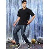 Lars Amadeus Men's Metallic Slim Fit Night Club Disco Shiny Faux Leather Pants - 3 of 4
