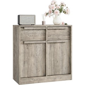 Sideboard Buffet Cabinet with 2 Drawers, 31.5" Large Coffee Cabinet with Storage, Modern Storage Buffet Table for Kitchen Dining Room - 1 of 4