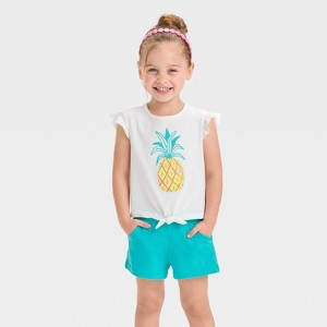 Toddler Girls' Shirt & Shorts Set - Cat & Jack™ - 1 of 4