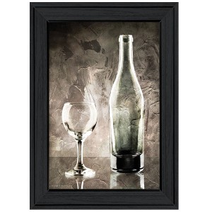 "Moody Gray Wine Glass Still Life" by Bluebird Barn, Ready to Hang Framed Print, Black Frame - 1 of 4