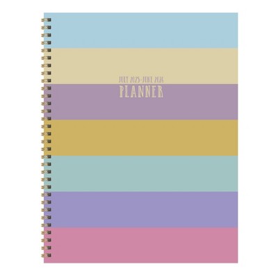 TF Publishing July 2025 - June 2026 Striped Down Large Weekly Monthly Planner