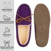 Alpine Swiss Sabine Womens Moccasin Slippers Genuine Suede House Shoe Memory Foam Insole Plush Faux Shearling Fur Indoor Outdoor Anti-Slip Rubber Sole - 3 of 4