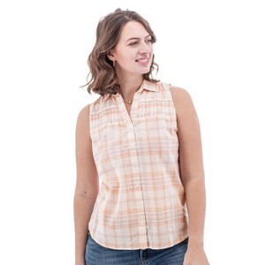 Old Ranch Brands Women's Saguaro Smocked Button Front Tank - 1 of 4