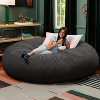 Jaxx 7 Foot Cocoon - 2-in-1 Convertible Bean Bag Bed & Large Bean Bag Chair for Adults, Lush Velvet - 2 of 4