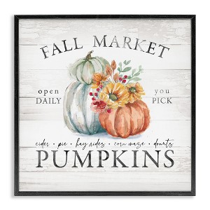 Stupell Industries Fall Country Market Pumpkins Framed Giclee Art - 1 of 4