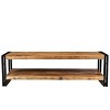 Handcrafted Reclaimed Wood and Metal 60" Storage Entryway Bench with Shelf - Timbergirl - 3 of 4