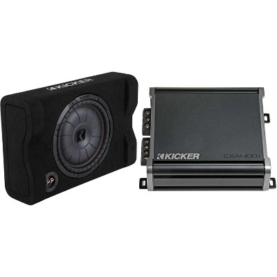 Kicker 48CVTDF122 CVTDF 12" Sub Down Firing enclosure w/ 400 Watt Amp Bundle