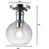 Chloe Lighting Strang Transitional 1 Light Chrome Semi-Flush Ceiling Fixture 6" Wide - 4 of 4