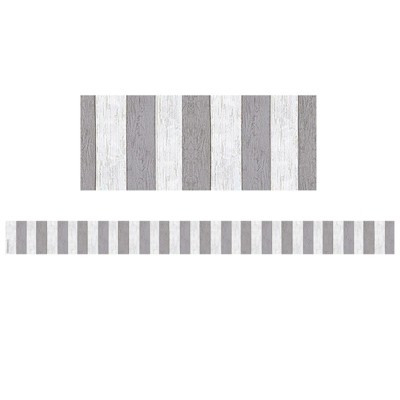 Teacher Created Resources Modern Farmhouse Gray Stripes Straight Border Trim, 35 Feet (Pack of 6)