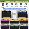 Black 6 Dresser for Bedroom,Wide 6 Chest of Drawers with Charging Station & LED Light & Sturdy Steel Leg for Living Room, Closet, Entryway, Nursery - 3 of 4
