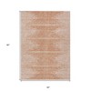 Salmon And Ivory Abstract Washable Indoor Outdoor Area Rug - 3 of 4