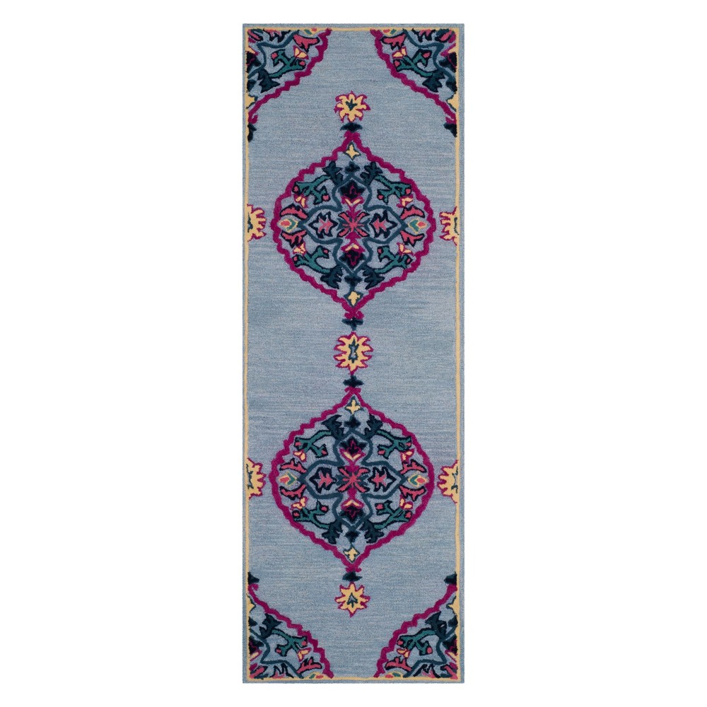 2'x5' Medallion Runner Blue - Safavieh