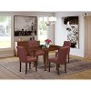 5-Piece Mahogany Finish Solid Wood Top - Rectangular Dining Room Set  - Seats 4 - 2 of 4