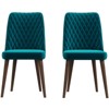 Sevobal Dining Chairs Mid-Century Modern Dining Chairs Set of 2 with Soft Upholstery for Kitchen Living Room, Green, 20"*36"*18" - 3 of 4