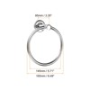 Unique Bargains Round Stainless Steel Bathroom Wall Mounted Towel Ring with Screws - 2 of 4