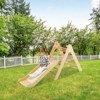 Safstar 2-in-1 Wooden Climbing Triangle Set  Triangle Climber w/ Ramp Natural - 3 of 4