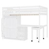 Full Size Loft Bed with Stairs, Bookshelf and Drawers - 4 of 4