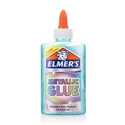 Elmer's 5oz Washable School Glue - Metallic Teal Blue