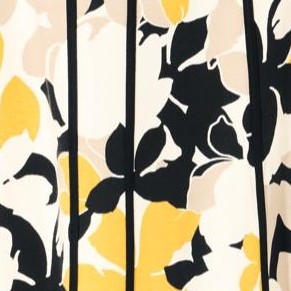 black abstract floral