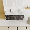 48''/24"/30"W Floating Wall-Mounted Bathroom Vanity with Unique Pattern Finish & Soft-Close Cabinet Door 4S - ModernLuxe - 3 of 4