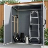 5x3FT Outdoor Storage Shed Waterproof Resin Cabinet with Lockable Doors for Bikes and Patio Furniture - 3 of 4