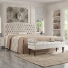 Velvet Ottoman Bench,Long Bed Bench For Bedroom,Daybed,Upholstered Window Bench With Tufted Button,Entryway Bench With Armrests-Cuddlewood - 3 of 4