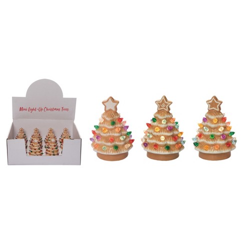 Transpac 13.8 in. Holiday Gingerbread Tree PDQ Set of 12 - image 1 of 4