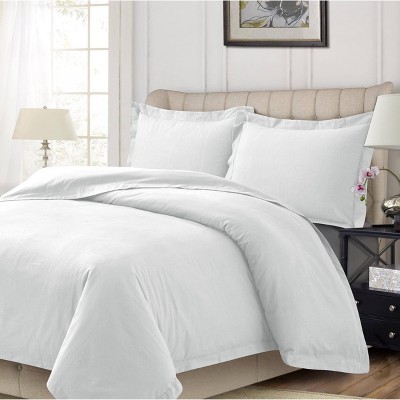 3pc Heavyweight Flannel Solid Oversized Duvet Set - Tribeca Living