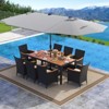 Tangkula Set Of 11 Patio Dining Set w/ 15ft Double-Sided Patio Umbrella (Base Included) - 2 of 4
