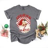 Simply Sage Market Women's Christmas Vibes Santa Checkered Short Sleeve Garment Dyed Tee - 3 of 3