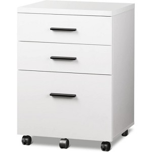 GALAXHERO  3 Drawer File Cabinet for Home Office, Wood Under Desk Filing Cabinet, Rolling Printer Stand with Wheels - 1 of 4