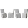 KINWELL Performance Fabric Slipcover Dining Chair Side Chair With Casters Set of 4 - 4 of 4