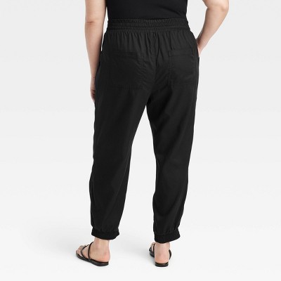 Women's Highrise Modern Ankle Jogger Pants A New Day™ Black Xxl Target