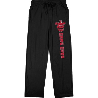 Five Nights at Freddy's Freddy Fazbear Game Over Men's Black Sleep Pajama Pants