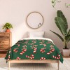 Lathe & Quill Candy Canes Green Comforter + Pillow Sham(s) - Deny Designs - 3 of 3