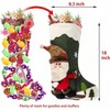 4 Pack 18 Inch Big Xmas Stockings Decoration - Santa Snowman Reindeer Penguin Family Stockings Home Decor Set of 4 - 4 of 4