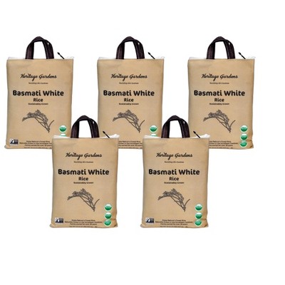 Heritage Garden White Basmati Rice - Case of 5/2 lb