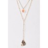 Slickblue Women's Necklace, Gold Belcher Chain with Agate Stone and Textured Pendants, Stylish and Trendy, 15"-17.5" - 3 of 3