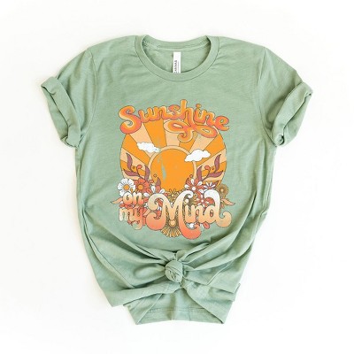 Simply Sage Market Women's Sunshine On My Mind Orange Short Sleeve Graphic Tee