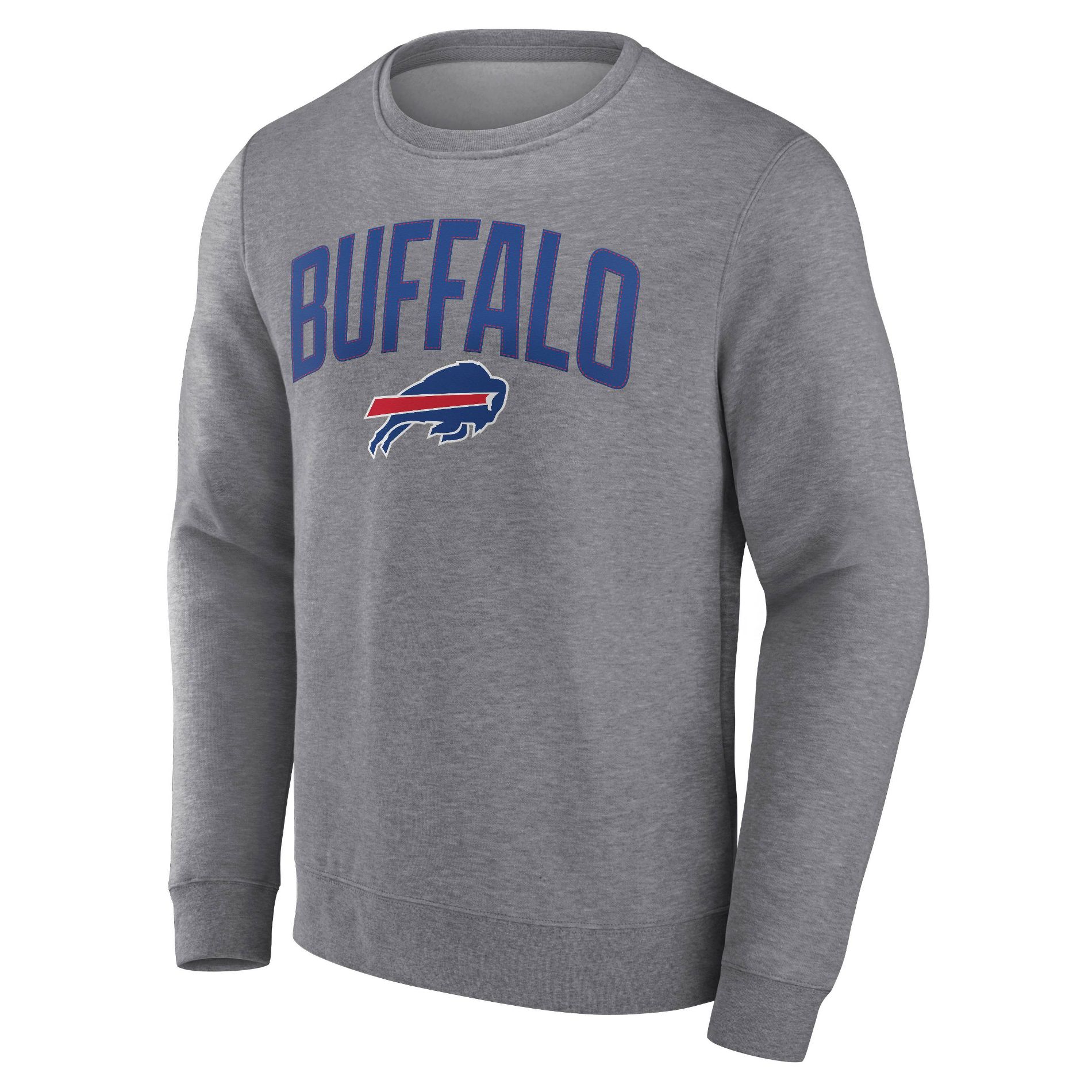 NFL Buffalo Bills Men's Gray Crew Fleece Sweatshirt