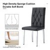 CAVINAS Velvet Armless Chairs, Dining Chairs with Metal Legs, Grid and Buckle Design for Kitchen, Conference Room, Living Room - 4 of 4