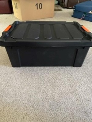 Homz 6610BKTS.10 10 Gallon Durable Molded Plastic Storage Bin With Secure  Lid & Reviews