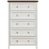 NicBex Farmhouse Bedroom Dressers with Drawers,Chest of Drawers for Bedroom,Wooden Dresser with Retro Handle Ring - 2 of 4