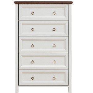NicBex Farmhouse 5 Drawers Dresser, Wood Rustic Tall Chest of Drawers, Dressers Organizer for Bedroom, Living Room, Hallway - 1 of 4