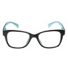 ICU Eyewear Screen Vision Blue Light Filtering Oval Glasses - Black/Turquoise - 2 of 4