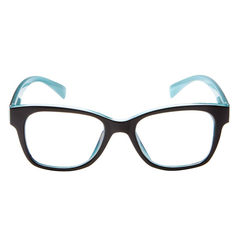 ICU Eyewear Screen Vision Blue Light Filtering Oval Glasses - Black/Turquoise, 3 of 7