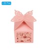 Unique Bargains Durable Paper Hollow Design Bright Color Elegant Appearance Gift Box 2"x2"x3.1" 25 Packs - 3 of 4