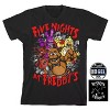 Seven Times Six Five Night's At Freddy's Shirt Boy's Bonnie Chica Foxy Bust Through Wall Tee Black - 4 of 4