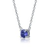 Guili Sterling Silver Necklace with 14K Gold Plating and Birthstone Solitaire – Available in Stunning Gemstone Colors for Personalization - 2 of 3